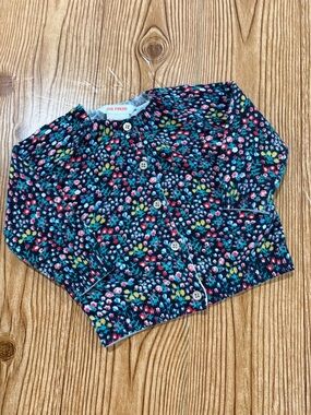 4/$20 Joe Fresh Floral Knit Button-Up Cardigan Cotton 3-6 Months